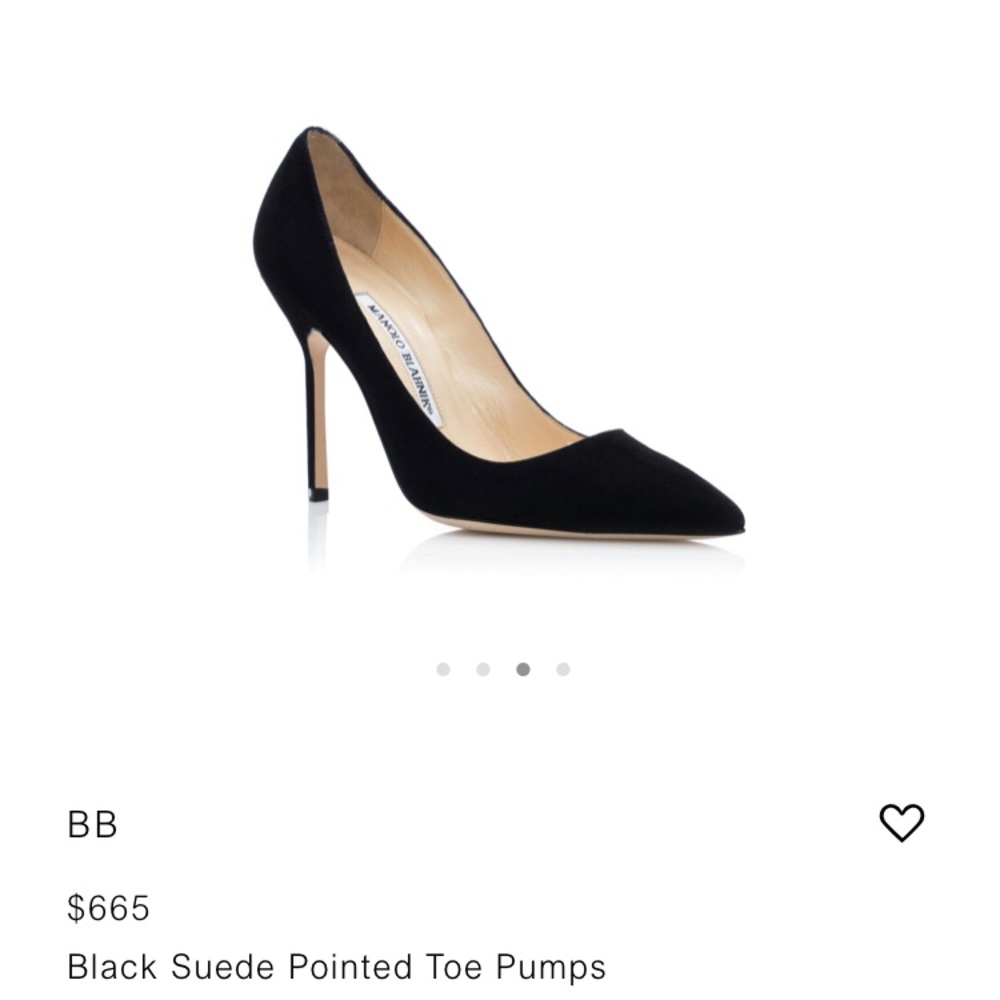 Manolo Blahnik BB Suede 105mm Pump, Black size 8